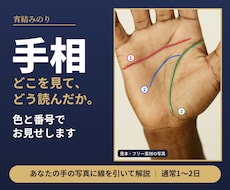 画像付き手相鑑定で恋愛・仕事・金運を読み解きます イメージ1