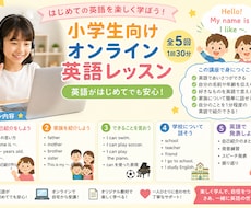 小学生が英語で簡単な自己紹介ができるようになります イメージ1
