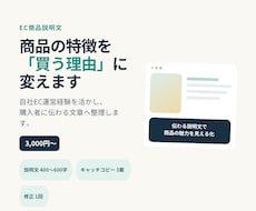EC運営経験を活かし商品説明文を作成します イメージ1