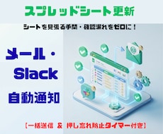 スプレッドシート更新をメールやSlackに送ります イメージ1