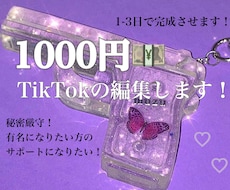 1000円でTikTokの動画編集します イメージ1