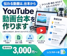 動画の構成から本文まで、台本を作ります イメージ1