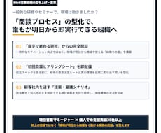 BtoB営業の属人化脱却・商談プロセスを型化します 現場が明日から動ける商談の型を配備します