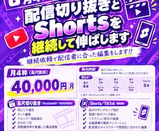 配信切り抜きとShortsを継続して伸ばします イメージ1