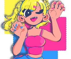 ポップでカラフルなイラスト描きます