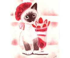 あなたの愛猫ちゃんをソフトパステルで描きます パステルイラストであなたの愛猫ちゃんをふわふわイラストに