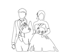 イラストにしたい画像を 一筆書きのイラスト描きます イメージ1