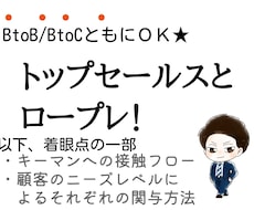 課題解決力向上！営業ロープレを行います ロジカルかつクリティカルな視点でフィードバックします！