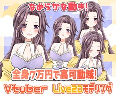 高可動域Live2Dモデルを制作いたします 魅力を引き出すモデリング☆絵柄を崩さず高可動域につくります☆