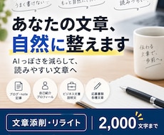 あなたの文章を自然で読みやすい文章に添削します イメージ1