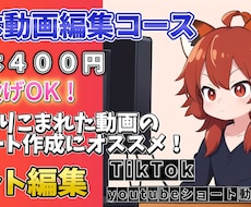 丸投げOK切り抜きyoutubeショート作成します 1本単価400円 編集ｌｖ１、10本作成。動画選定します。