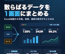 データを見やすいダッシュボードにまとめます イメージ1