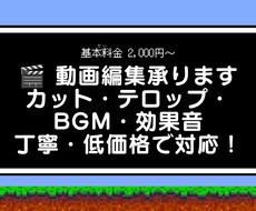 丁寧・低価格で動画編集します イメージ1