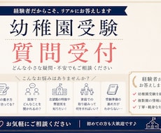 合格・入園経験ママによる幼稚園受験リアル相談します イメージ1