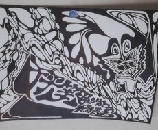 高校生です。基本白黒でデザインや背景画など描きます イメージ1