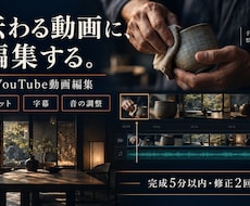 伝わるYouTube動画に丁寧に編集します イメージ1