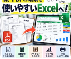 紙・PDF帳票を実務で使えるExcelに改善します イメージ1