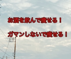お酒で痩せる！ガマンしない！痩せる盲点おしえます イメージ1