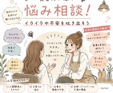 夫婦関係や仕事、友人、将来の不安、不満聞きます イメージ1