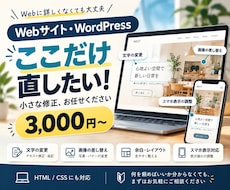 Webサイト・WordPressを部分修正します イメージ1