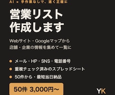 営業リストを作成します イメージ1
