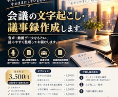 TODOがわかる会議の文字起こし・議事録作成します イメージ1