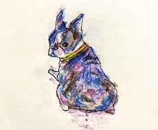 ペットを手描き【原画】クレパスでアートにします イメージ1