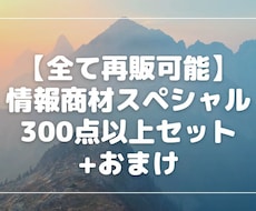 リライト不要！再販権利付きのコンテンツを販売します そのまま再販可能！300点以上セットの超ボリュームです