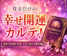 人生・恋愛・仕事・金運を開運総合鑑定します イメージ1