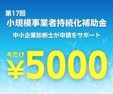 小規模事業者持続化補助金の申請をサポートします 【先着3名限定5000円】中小企業診断士が補助金申請サポート