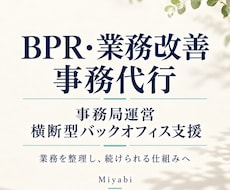 事務代行と業務改善でチームの運営を支援します イメージ1