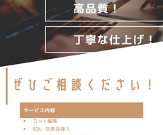 丁寧に仕上げます！動画編集承ります イメージ1