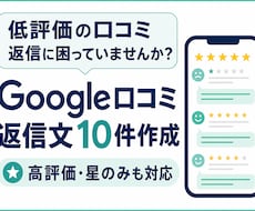 低評価のGoogle口コミ返信文を丁寧に作成します イメージ1