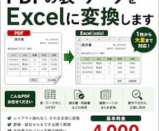 PDFの表をExcel・CSVへ一括変換します イメージ1