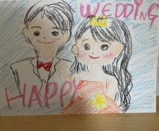 クレヨンでイラスト風の似顔絵を描きます イメージ1