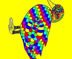 生き物などにデザインを入れて想像画にしていきます イメージ1