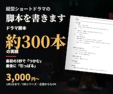SNS向け縦型ショートドラマの脚本を書きます イメージ1