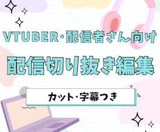 お手頃価格でVTuber･配信者の動画を編集します イメージ1