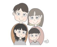 似顔絵を作成します ★似顔絵作成〜4名様用です〜★