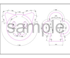 2D図面作成します CADなので正確な寸法が必要な作図が可能です♪