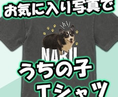 うちの子（ペット）のTシャツデザインします お気に入り写真がオシャレな服に変身！修正無制限！商用利用可！