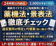 広告やLPの薬機法・景表法を即時チェックします イメージ1