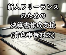新人フリーランスの決算書作成支援いたします 来年からは自分でできるようになります。