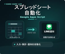スプレッドシート入力の自動振り分け・通知を作ります イメージ1
