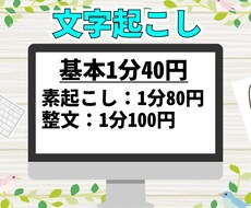 1分40円！丁寧で安心な文字起こし代行をします イメージ1