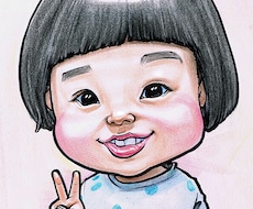 １名～3名の楽しくそっくりな似顔絵お届けします 【カラー1名描き】◎納期3日◎お店で大人気のカリカチュアです