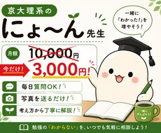 京大卒　大手塾講師｜月額で質問し放題できます イメージ1