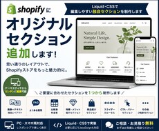 Shopifyにオリジナルセクションを追加します イメージ1