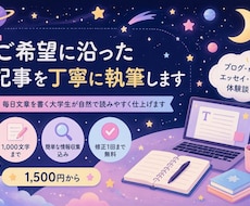 ご希望に沿った記事を丁寧に執筆します イメージ1