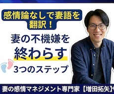 感情論なしで妻語を翻訳！妻の不機嫌を終わらせます 経験者が伝える今日からできる夫婦関係を立て直す３つのステップ